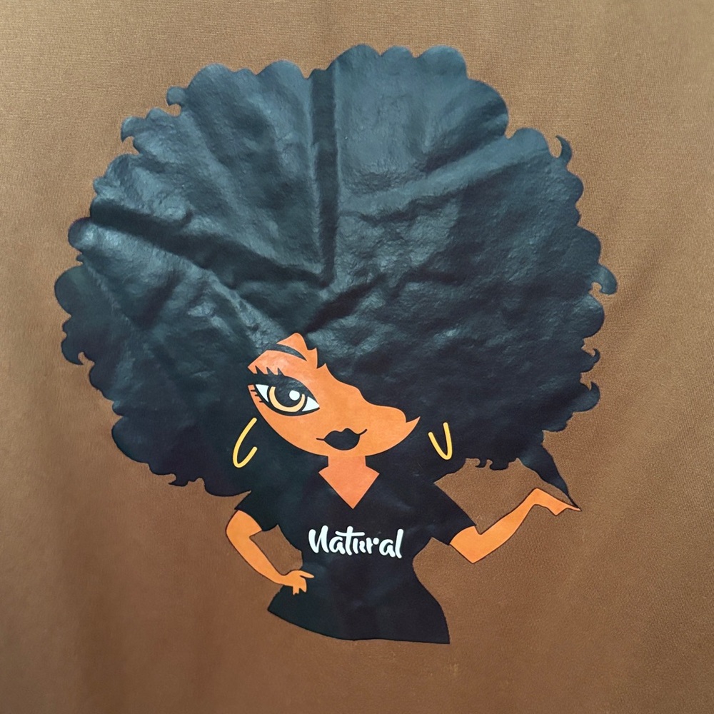SHEIN Brown Graphic Short Sleeve Tee - Picture 2 of 3
